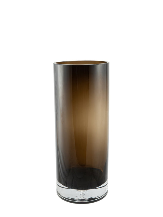 ΧΕΙΡΟΠΟΙΗΤΟ ΒΑΖΟ ΦΥΣΙΤΟ ΑΠΌ ΓΥΑΛΙ ΚΥΛΙΝΔΡΟΣ ΜΕ ΜΠΙΛΙΑ ΚΑΦΕ 12Χ12Χ30ΕΚ