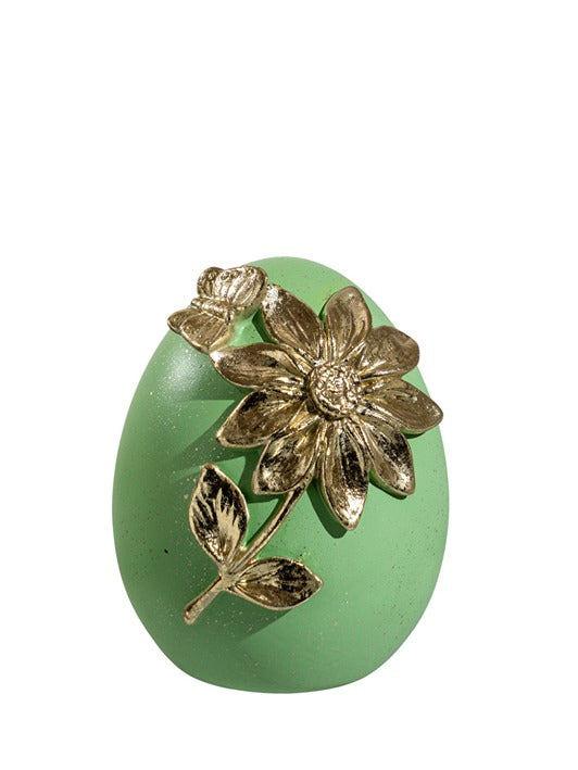 ΠΟΛΥΕΣΤΕΡΙΚΟ ΑΥΓΟ ΠΡΑΣΙΝΟ ΜΕ ΧΡΥΣΟ ΛΟΥΛΟΥΔΙ 10,8Χ11,5Χ14ΕΚ