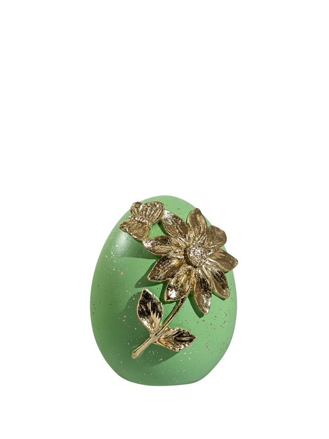 ΠΟΛΥΕΣΤΕΡΙΚΟ ΑΥΓΟ ΠΡΑΣΙΝΟ ΜΕ ΧΡΥΣΟ ΛΟΥΛΟΥΔΙ 8,5Χ9,5Χ11ΕΚ