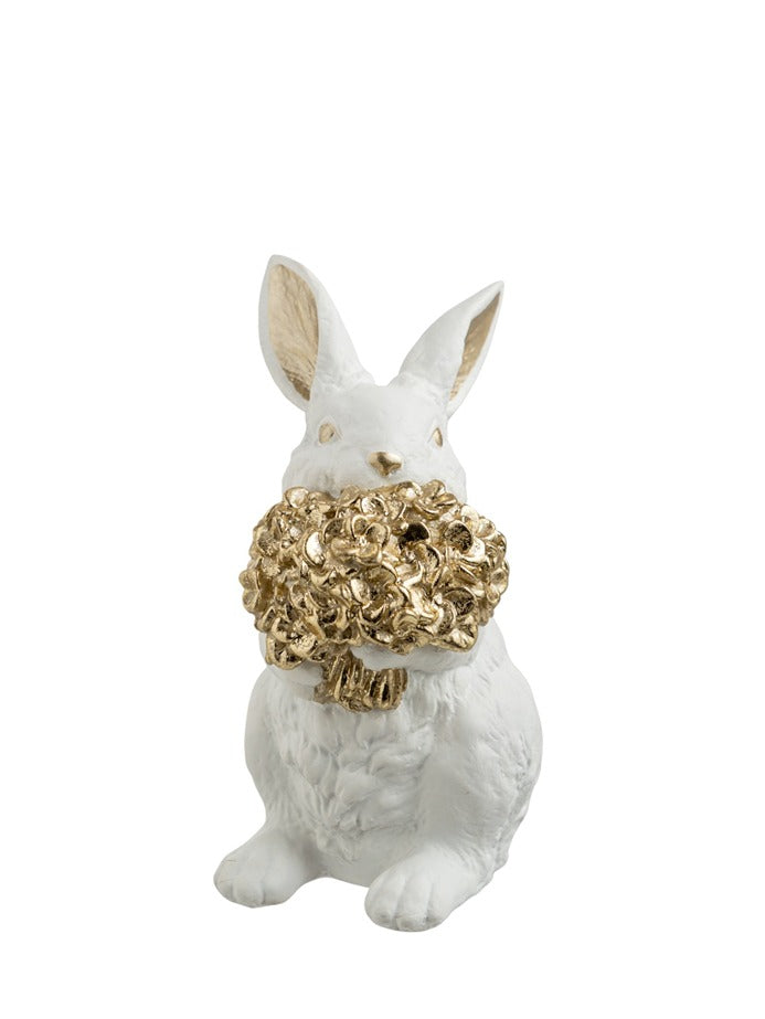 ΠΟΛΥΕΣΤΕΡΙΚΟΣ ΛΑΓΟΣ ΛΕΥΚΟΣ ΜΕ ΧΡΥΣΟ ΜΠΟΥΚΕΤΟ 9Χ11,3Χ18ΕΚ