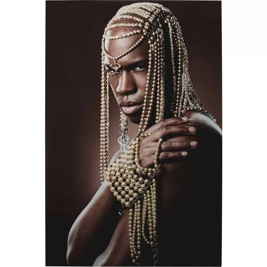 Πίνακας Traditional Beads Man 100x0.4x150cm γυάλινος  53585