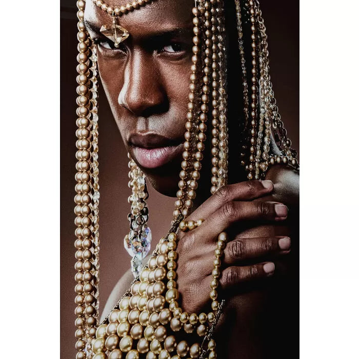 Πίνακας Traditional Beads Man 100x0.4x150cm γυάλινος  53585