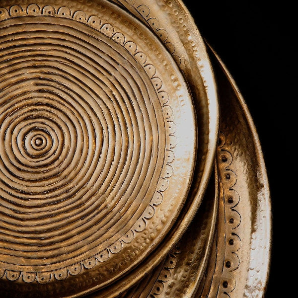 Διακοσμητικός Δίσκος Circulo Χρυσό Μέταλλο 70x70cm  W-53672
