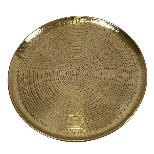 Διακοσμητικός Δίσκος Circulo Χρυσό Μέταλλο 70x70cm  W-53672