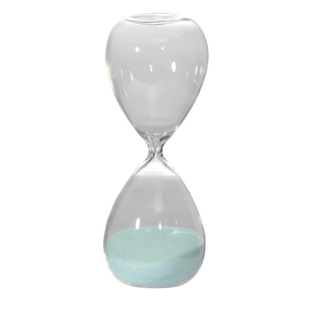Artekko Hourglass Γυάλινη Διακοσμητική Κλεψύδρα με Γαλάζια Άμμο (9x9x25.5)cm         73229-JADE