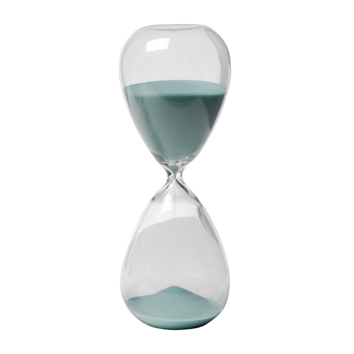 Artekko Hourglass Γυάλινη Διακοσμητική Κλεψύδρα με Γαλάζια Άμμο (9x9x25.5)cm         73229-JADE