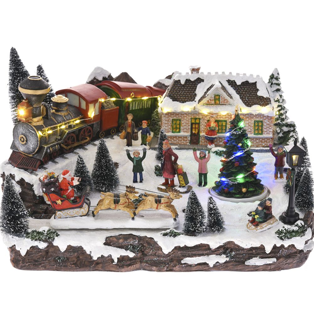  ΧΡΙΣΤΟΥΓΕΝΝΙΑΤΙΚΟ ΧΩΡΙΟ ΜΕ ΚΙΝΗΣΗ ΚΑΙ ΜΟΥΣΙΚΗ 36Χ28Χ23ΕΚ ΡΕΥΜΑΤΟΣ