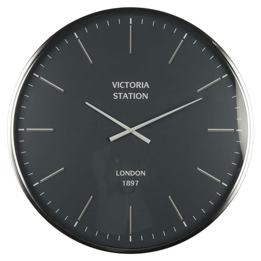  ΑΣΗΜΙ ΜΕΤΑΛΛΙΚΟ ΡΟΛΟΙ ΤΟΙΧΟΥ ΜΕ ΓΥΑΛΙ 75X6EK