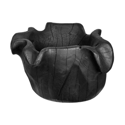 Artekko Woody Μπολ Διακοσμητικό από Ξύλο Teak Μαύρο (35x30x20)cm      78344-BLAC