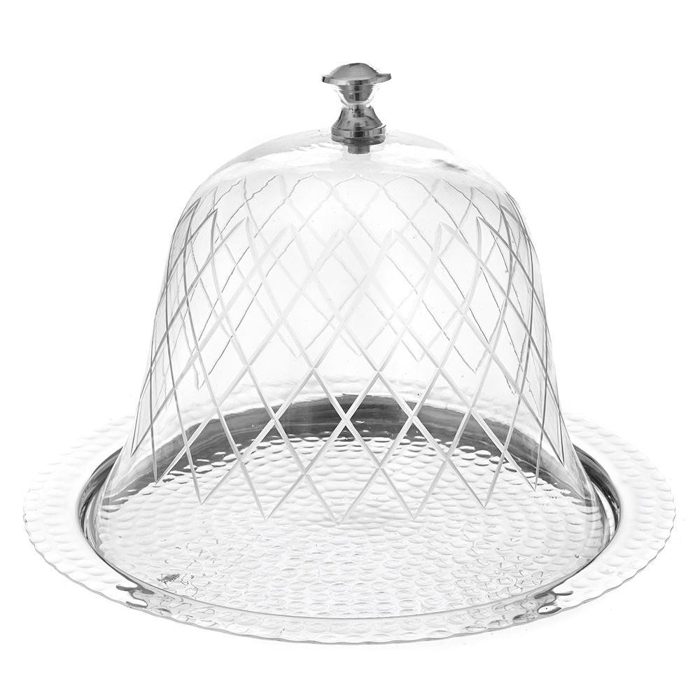  ΑΣΗΜΙ ΣΤΡΟΓΓΥΛΟΣ ΜΕΤΑΛΛΙΚΟΣ ΔΙΣΚΟΣ ΜΕ ΓΥΑΛΙΝΗ ΚΑΜΠΑΝΑ 30x25EK