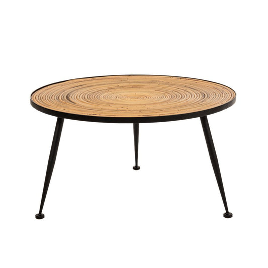  ΡΑΤΤΑΝ ΣΤΡΟΓΓΥΛΟ ΤΡΑΠΕΖΙ Φ73x40EK ΜΕ ΜΕΤΑΛΛΙΚΑ ΠΟΔΙΑ