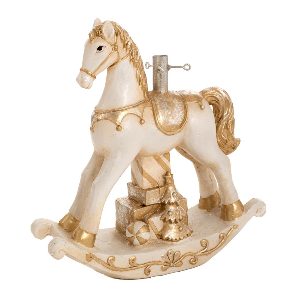  ΛΕΥΚΗ ΧΡΥΣΗ ΚΕΡΑΜΙΚΗ ΒΑΣΗ ΔΕΝΤΡΟΥ ΣΕ ΣΧΗΜΑ  ΚΟΥΝΙΣΤΟ ΑΛΟΓΟ 42Χ42Χ44 ΕΚ