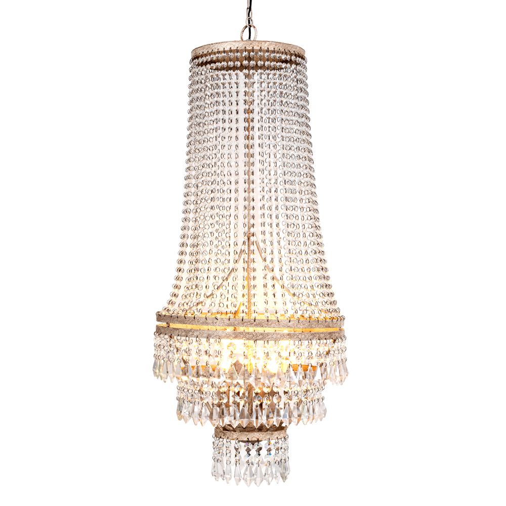  VINTAGE ΠΟΛΥΕΛΑΙΟΣ ΜΕ 6 ΛΑΜΠΕΣ ΚΑΙ ΚΡΥΣΤΑΛΑΚΙΑ Φ45Χ115 ΕΚ