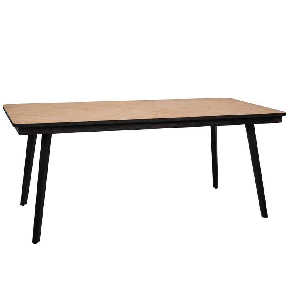  ΞΥΛΙΝΟ ΤΡΑΠΕΖΙ ΜΕ ΜΑΥΡΑ ΜΕΤΑΛΛΙΚΑ ΠΟΔΙΑ 180Χ90Χ77ΕΚ