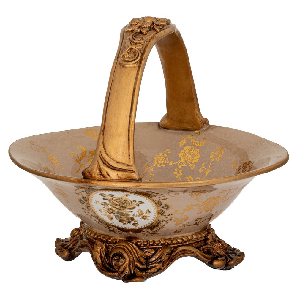  ΔΙΑΚΟΣΜΗΤΙΚΗ ΠΟΛΥΡΕΖΙΝ ΠΙΑΤΕΛΑ ΜΕ ΧΡΥΣΟ ΧΕΡΟΥΛΙ 26Χ23Χ23ΕΚ