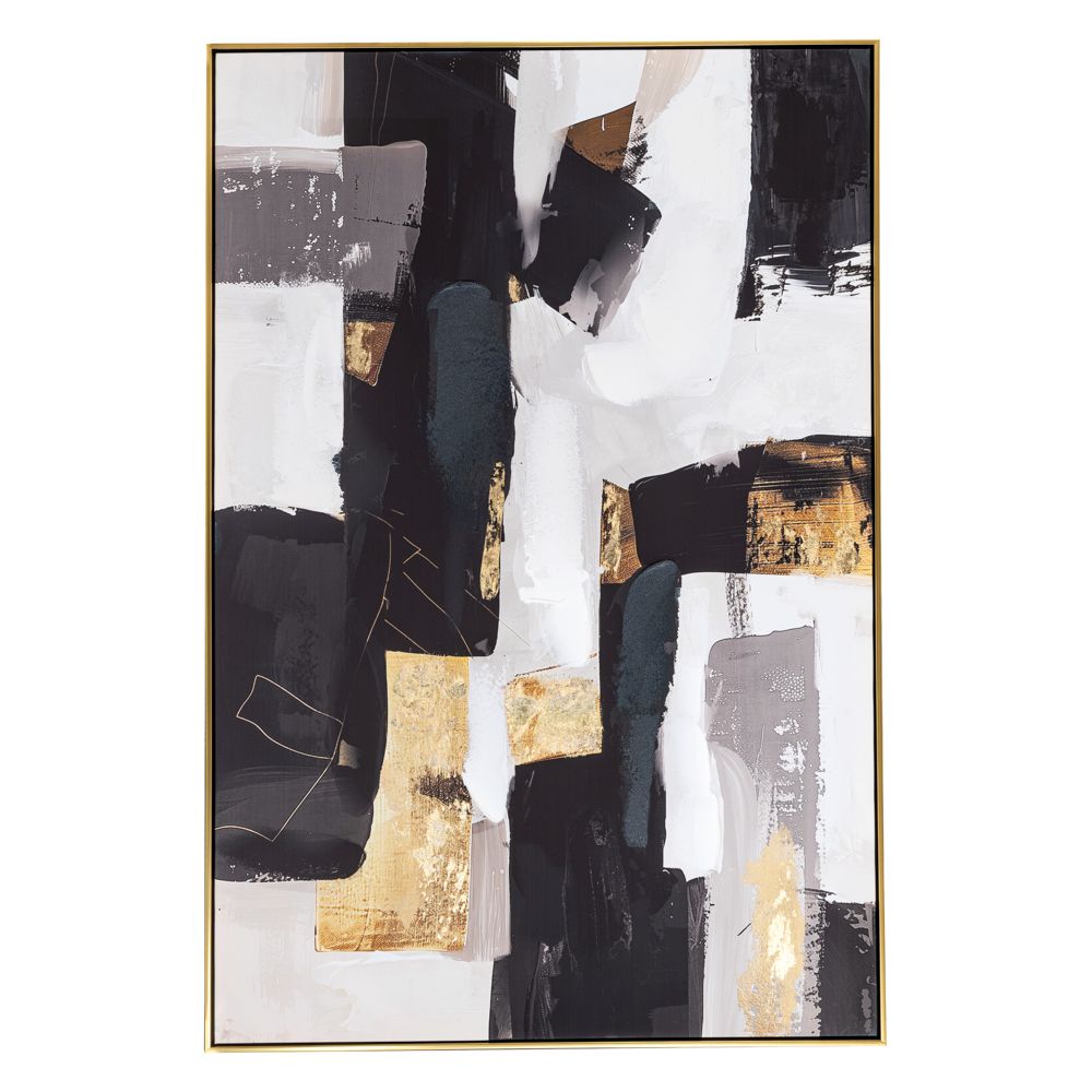  ABSTRACT ΕΛΑΙΟΓΡΑΦΙΑ 80Χ120 ΕΚ ΜΕ ΧΡΥΣΗ ΚΟΡΝΙΖΑ ΣΕ ΤΥΠΩΜΕΝΟ ΚΑΜΒΑ