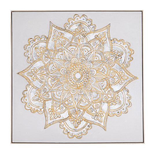  MANDALA ΕΛΑΙΟΓΡΑΦΙΑ 100Χ100ΕΚ ΜΕ ΣΑΜΠΑΝΙ ΚΟΡΝΙΖΑ ΣΕ ΚΑΜΒΑ