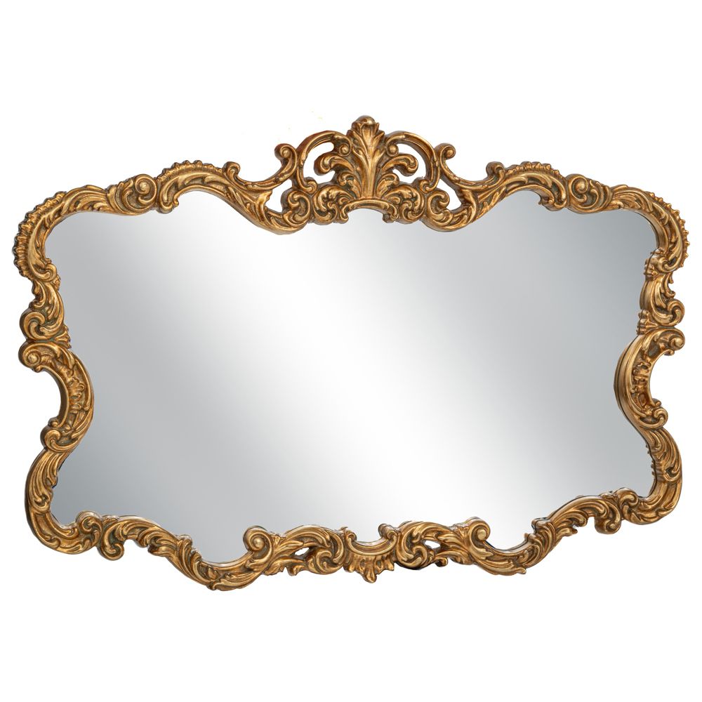  ΧΡΥΣΟΣ VINTAGE PU ΚΑΘΡΕΦΤΗΣ ΤΟΙΧΟΥ ΜΕ ΑΝΑΓΛΥΦΑ ΣΧΕΔΙΑ 96Χ4Χ67ΕΚ