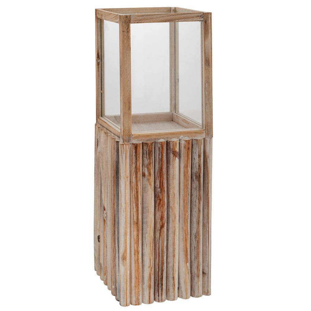  ΑΝΟΙΧΤΟ ΚΑΦΕ ΞΥΛΙΝΟ ΦΑΝΑΡΙ ΔΑΠΕΔΟΥ 19,5Χ19,5Χ56ΕΚ