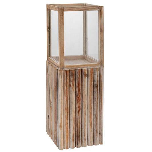  ΑΝΟΙΧΤΟ ΚΑΦΕ ΞΥΛΙΝΟ ΦΑΝΑΡΙ ΔΑΠΕΔΟΥ 19,5Χ19,5Χ56ΕΚ