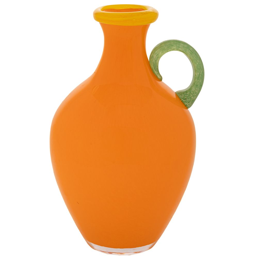  ΧΕΙΡΟΠΟΙΗΤΟ ΓΥΑΛΙΝΟ ΒΑΖΟ 18Χ7Χ27ΕΚ ΠΟΡΤΟΚΑΛΙ