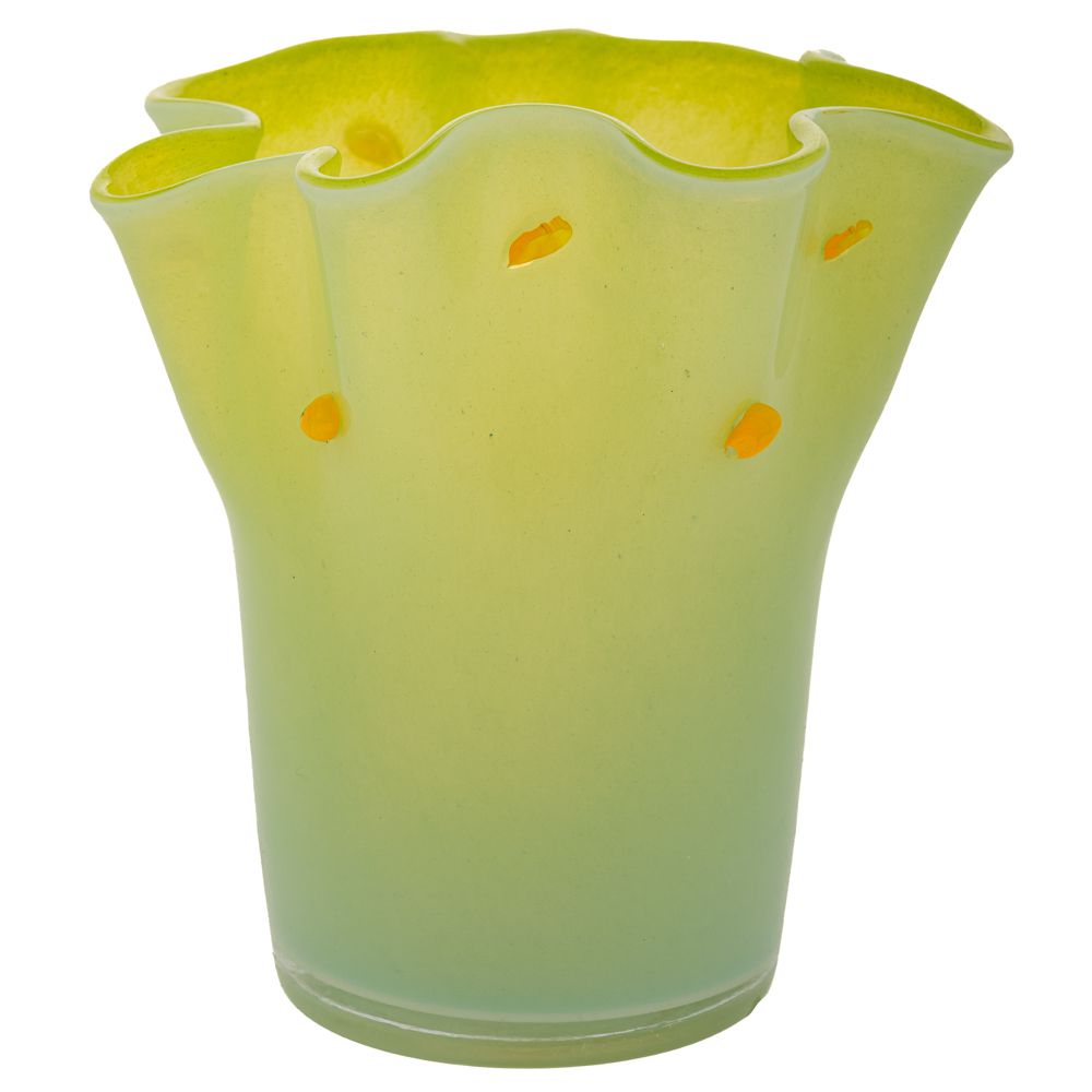  ΧΕΙΡΟΠΟΙΗΤΟ ΓΥΑΛΙΝΟ ΒΑΖΟ 20Χ20ΕΚ ΠΡΑΣΙΝΟ