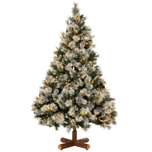  ΔΕΝΔΡΟ PRE-LIT SNOWY MONTCLAIR SPRUCE 210EK ΜΕ 500 LED ΘΕΡΜΟ ΛΕΥΚΟ AND ΠΟΛΥΧΡΩΜΑ