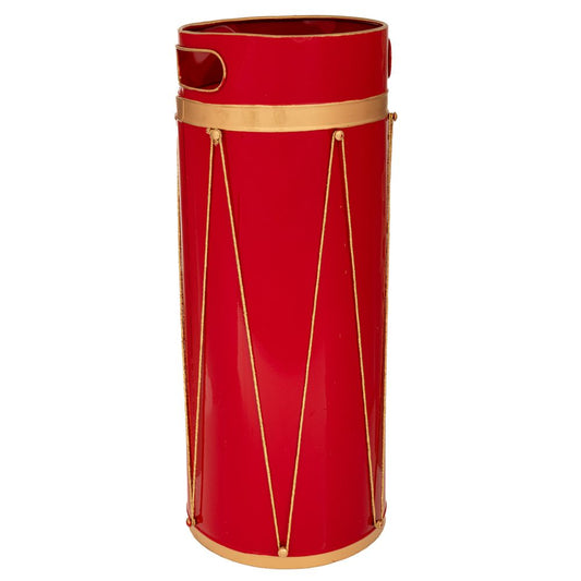  ΚΟΚΚΙΝΗ ΜΕΤΑΛΛΙΚΗ ΟΜΠΡΕΛΟΘΗΚΗ ΜΕ ΣΧΕΔΙΟ ΤΥΜΠΑΝΟ 22Χ22Χ50ΕΚ