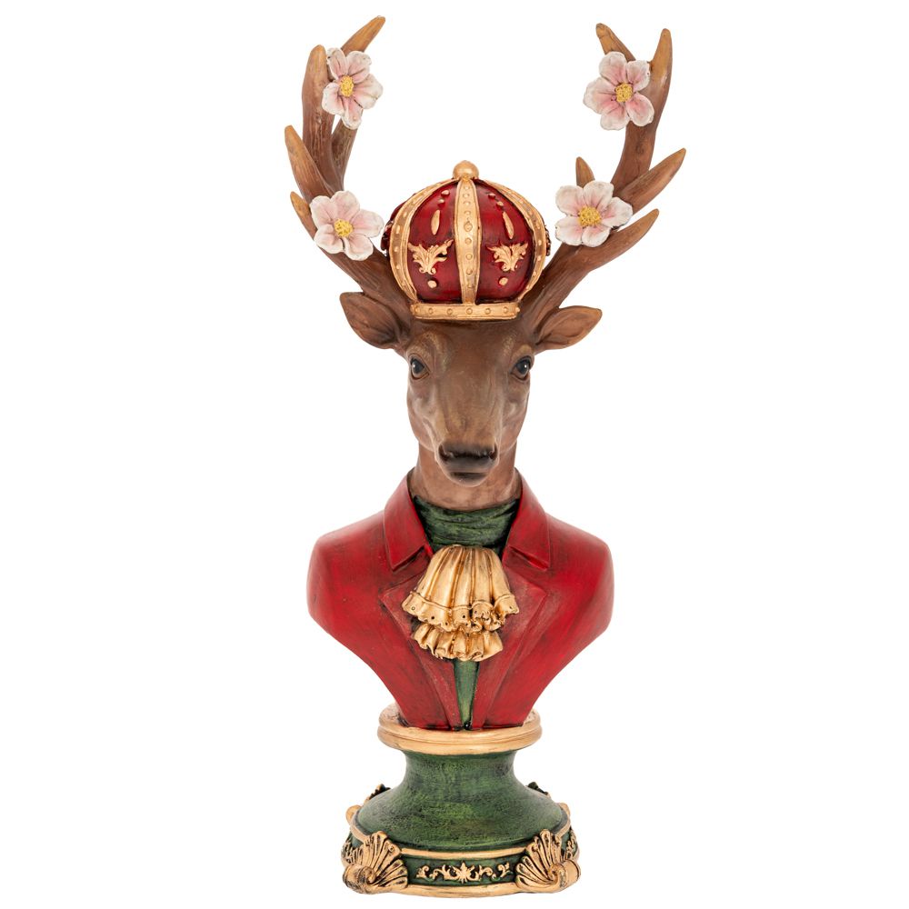  ΚΟΚΚΙΝΗ ΠΡΟΤΟΜΗ ΕΛΑΦΙΟΥ ΜΕ ΛΟΥΛΟΥΔΙΑ ΣΤΑ ΚΕΡΑΤΑ 16Χ11Χ34ΕΚ