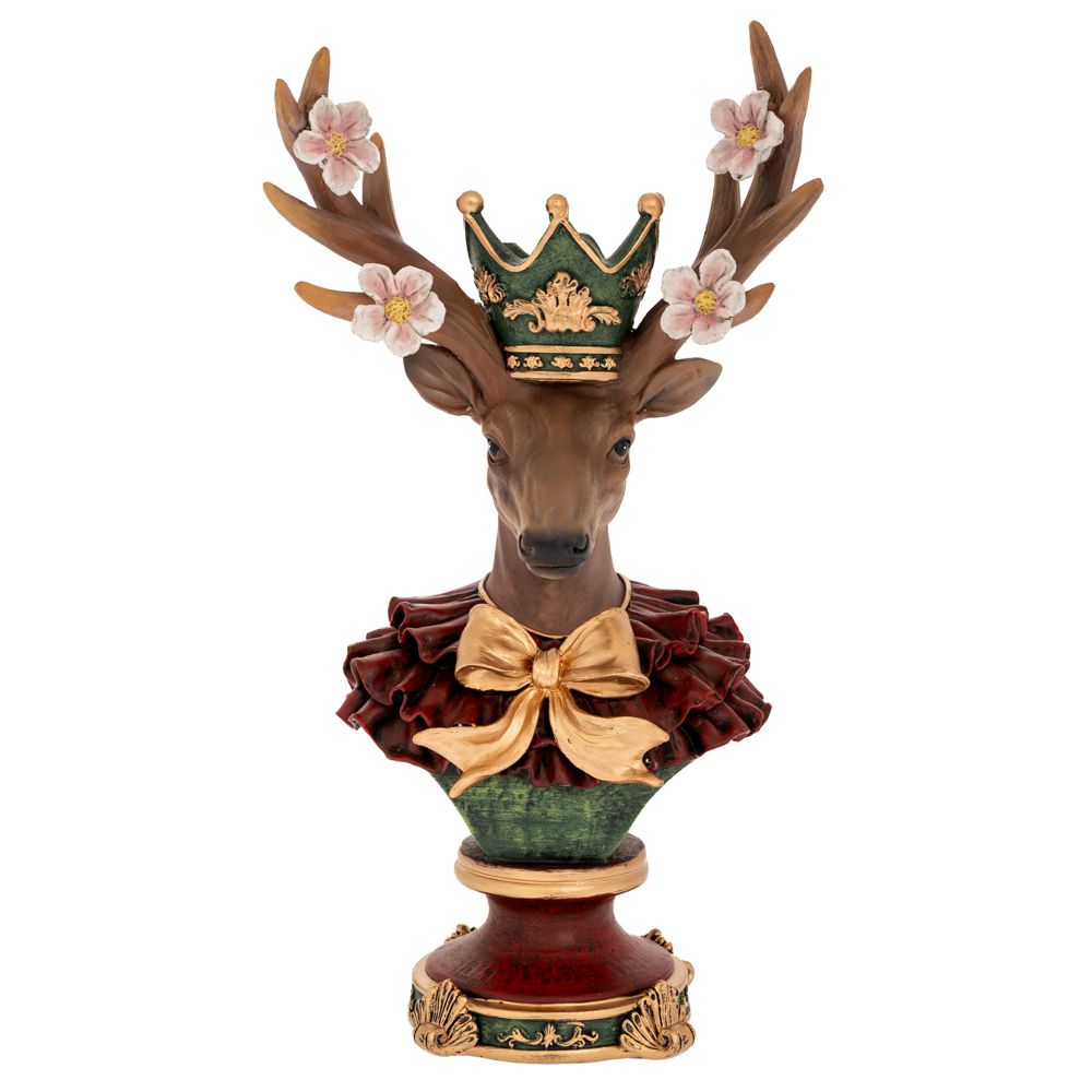  ΚΟΚΚΙΝΗ ΠΡΑΣΙΝΗ ΠΟΛΥΡΕΖΙΝ ΠΡΟΤΟΜΗ ΕΛΑΦΙΟΥ ΜΕ ΛΟΥΛΟΥΔΙΑ ΣΤΑ ΚΕΡΑΤΑ 18Χ12Χ34ΕΚ