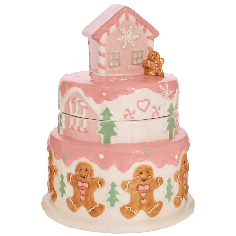  ΡΟΖ ΚΕΡΑΜΙΚΗ ΜΠΙΣΚΟΤΙΕΡΑ ΣΠΙΤΙ GINGERBREAD 22X22X28EK