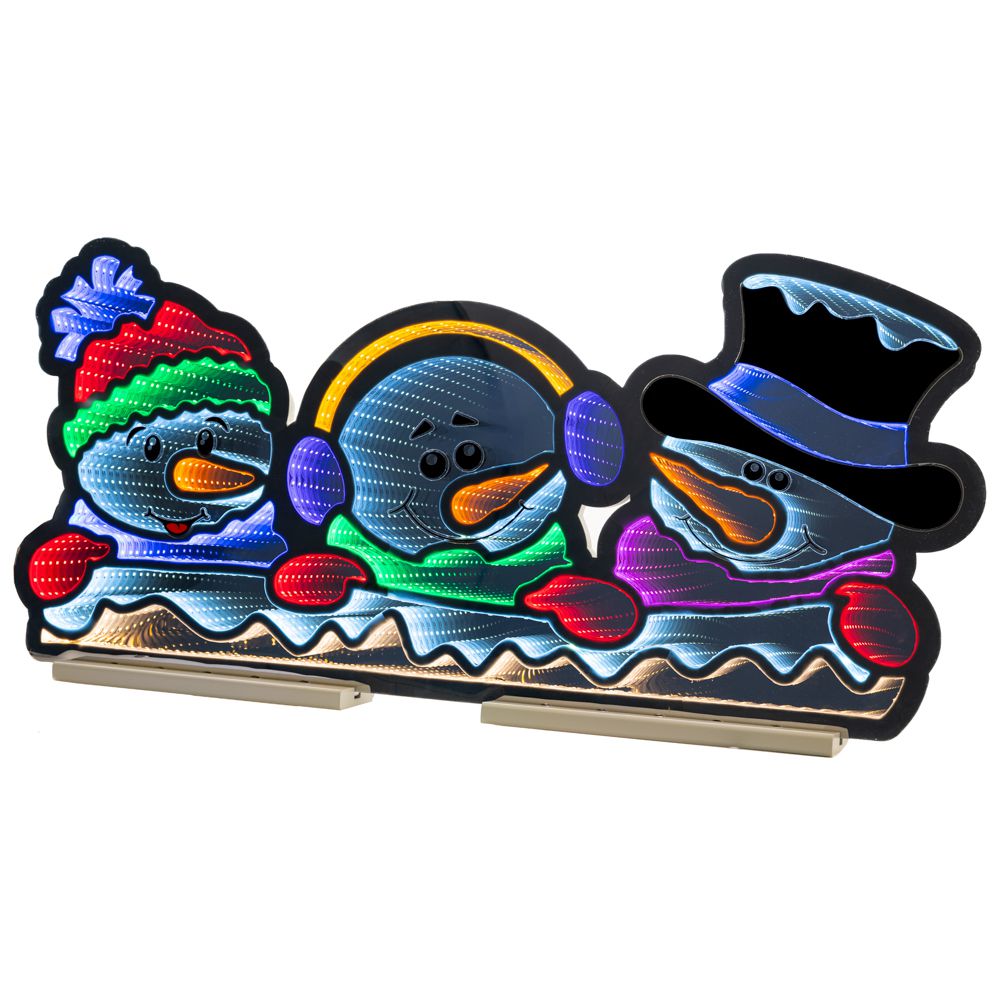  INFINITY ΦΩΤΙΖΟΜΕΝΗ ΟΙΚΟΓΕΝΕΙΑ ΧΙΟΝΑΝΘΡΩΠΩΝ 90Χ41ΕΚ ΔΙΠΛΗΣ ΟΨΗΣ ΣΕ ΞΥΛΙΝΗ ΒΑΣΗ