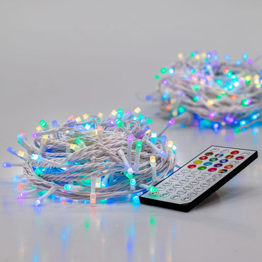  200 LED ΜΕ CONTROLLER ΕΝΑΛΛΑΓΗΣ ΛΕΥΚΟ ΚΑΛΩΔΙΟ 20ΜΕΤΡΑ