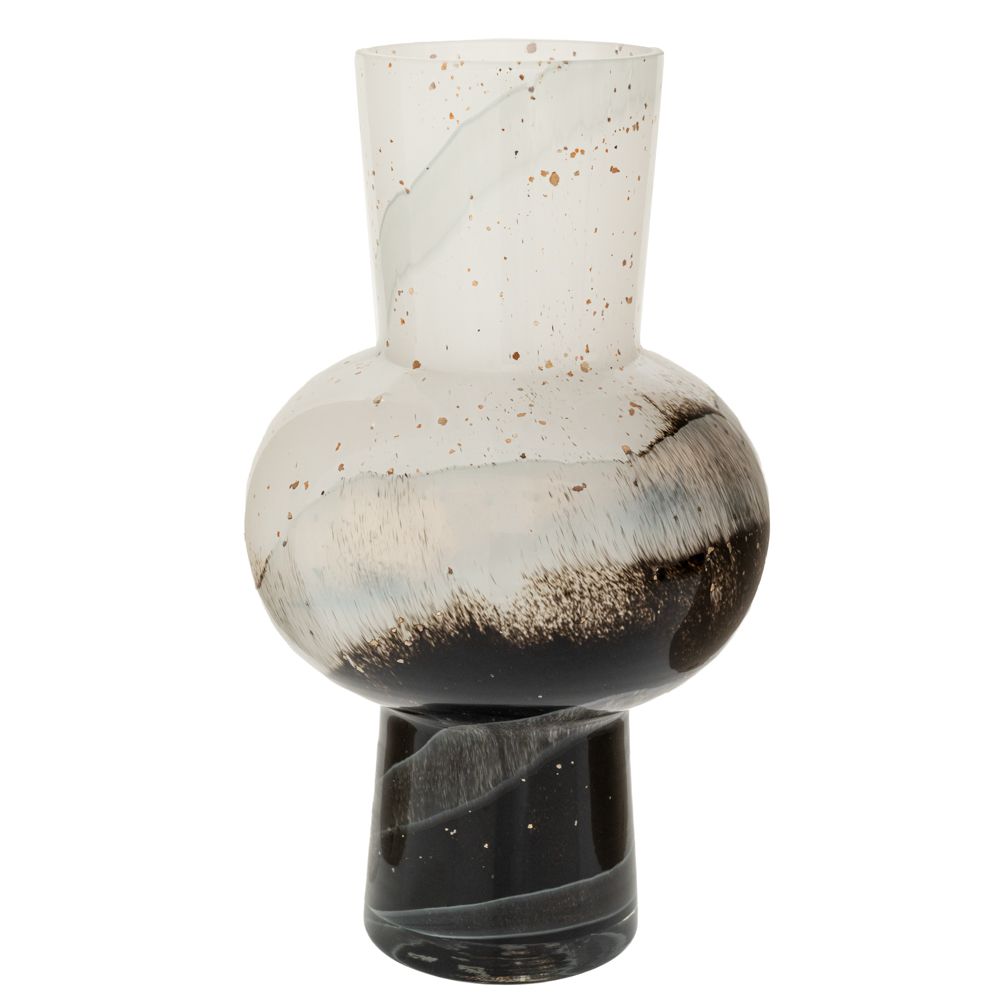  ΑΣΠΡΟΜΑΥΡΟ ΓΥΑΛΙΝΟ ΒΑΖΟ Φ24Χ40ΕΚ