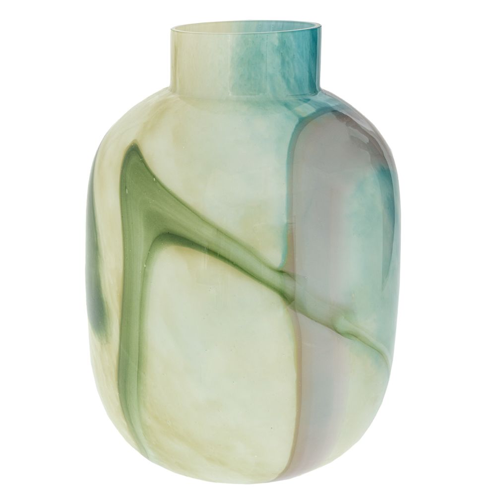  ΠΟΛΥΧΡΩΜΟ ΓΥΑΛΙΝΟ ΒΑΖΟ Φ24Χ34ΕΚ