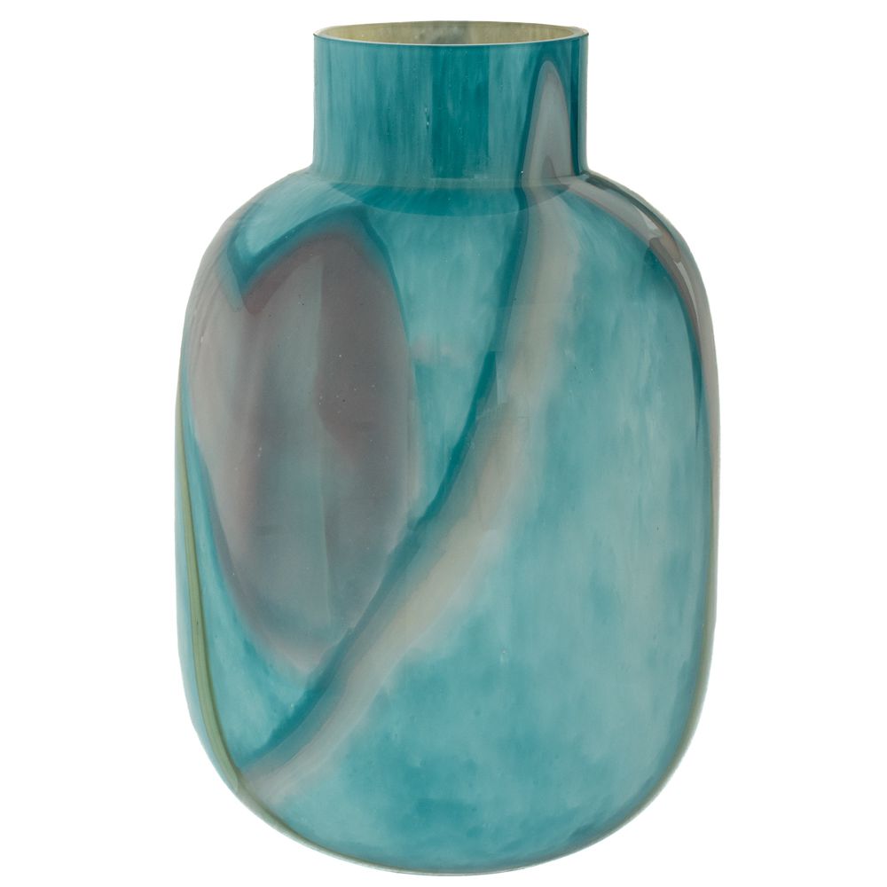  ΠΟΛΥΧΡΩΜΟ ΓΥΑΛΙΝΟ ΒΑΖΟ Φ20Χ30ΕΚ