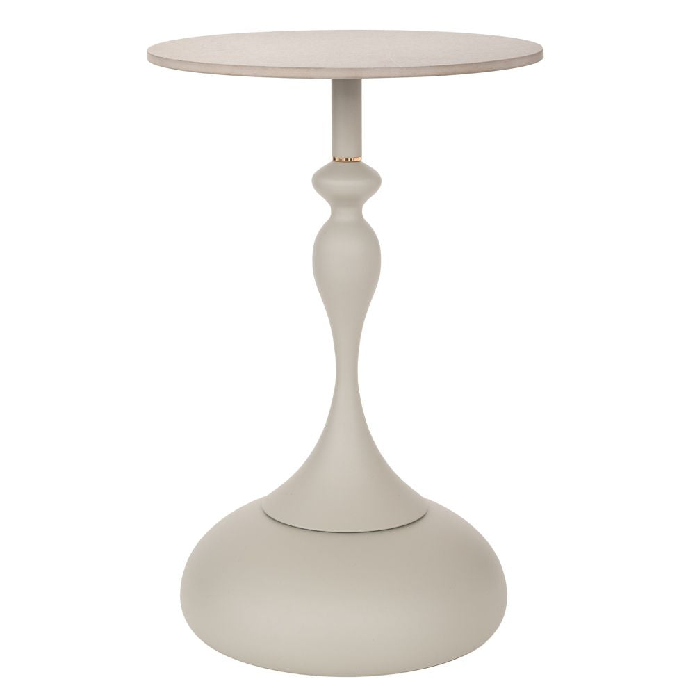 ΓΚΡΙ ΜΕΤΑΛΛΙΚΟ ΣΤΡΟΓΓΥΛΟ ΤΡΑΠΕΖΑΚΙ ΜΕ ΓΚΡΙ ΚΕΡΑΜΙΚΗ ΕΠΙΦΑΝΕΙΑ (ΕΦΕ ΜΑΡΜΑΡΟΥ) Φ40Χ68ΕΚ