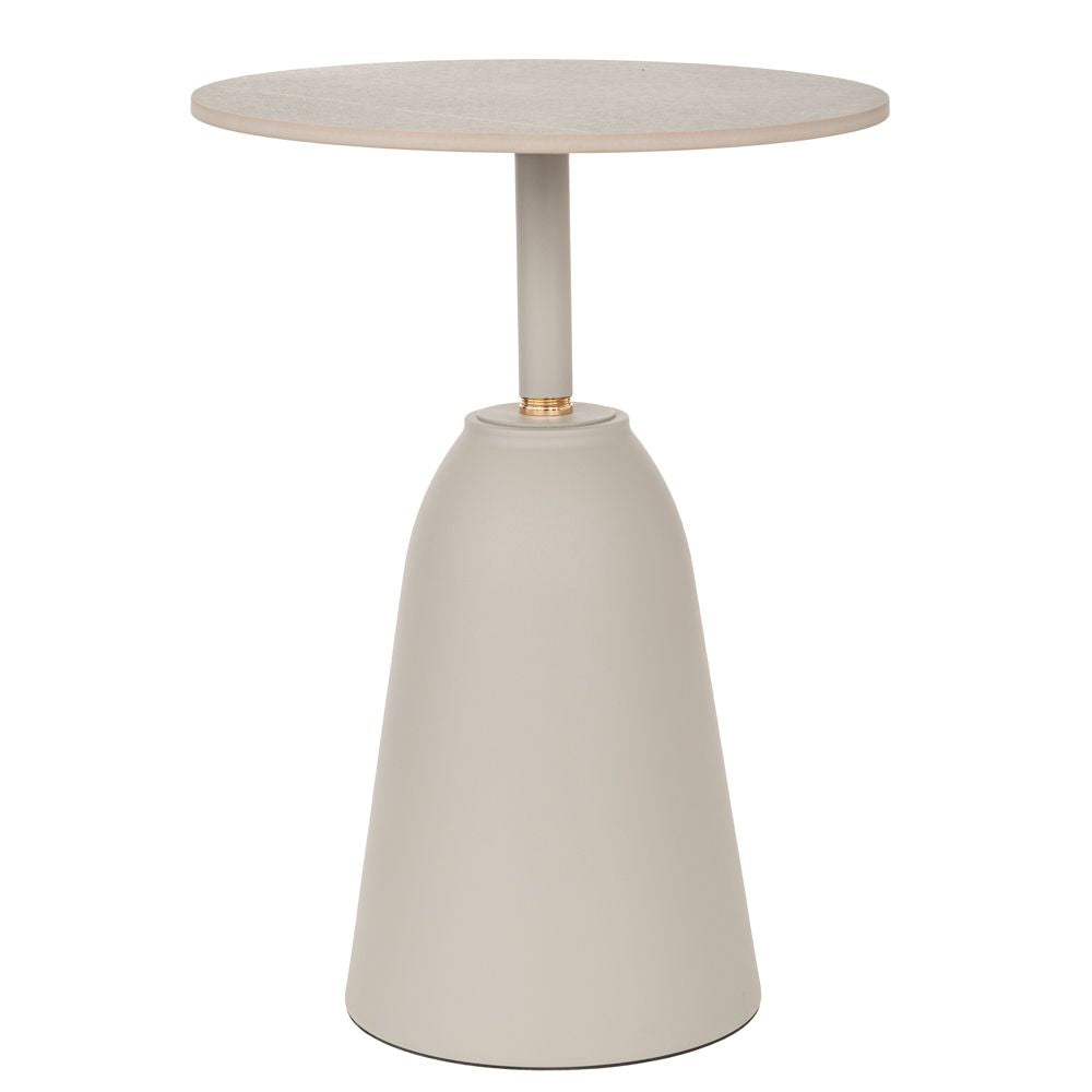 ΓΚΡΙ ΜΕΤΑΛΛΙΚΟ ΣΤΡΟΓΓΥΛΟ ΤΡΑΠΕΖΑΚΙ ΜΕ ΓΚΡΙ ΚΕΡΑΜΙΚΗ ΕΠΙΦΑΝΕΙΑ (ΕΦΕ ΜΑΡΜΑΡΟΥ) Φ40Χ52ΕΚ