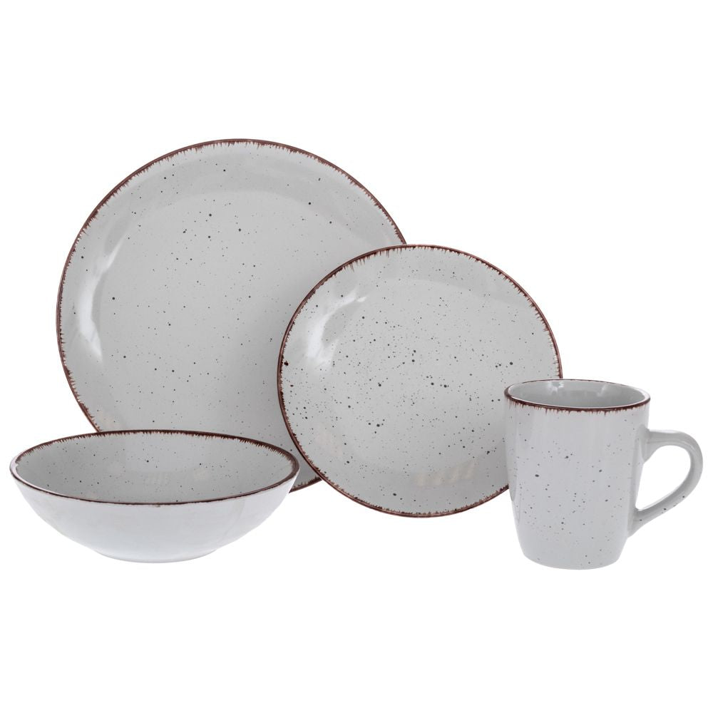 ΣΕΤ 16 ΓΚΡΙ ΚΕΡΑΜΙΚΟ ΣΕΡΒΙΤΣΙΟ ΜΕ ΚΑΦΕ ΓΕΙΣΟ STONEWARE