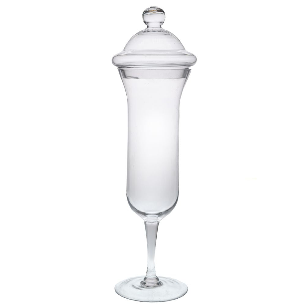 ΔΙΑΦΑΝΟ ΓΥΑΛΙΝΟ ΒΑΖΟ ΜΕ ΠΟΔΙ AND ΚΑΠΑΚΙ Φ21Χ66ΕΚ