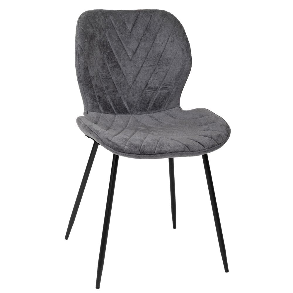 ΚΑΡΕΚΛΑ ΤΡΑΠΕΖΑΡΙΑΣ ELM ENCLAVE ΜΕ ΓΚΡΙ ΑΝΑΓΛΥΦΟ ΥΦΑΣΜΑ AND ΜΑΥΡΟ ΜΕΤΑΛΛΙΚΟ ΣΚΕΛΕΤΟ 46Χ52Χ84ΕΚ