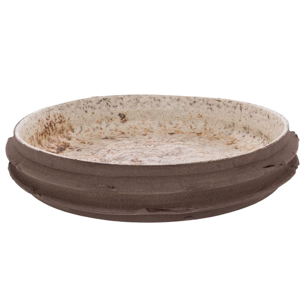 ΛΕΥΚΗ ΠΑΛΑΙΩΜΕΝΗ ΚΕΡΑΜΙΚΗ ΠΙΑΤΕΛΑ ΜΕ ΜΑΥΡΗ ΒΑΣΗ 37Χ37Χ5ΕΚ