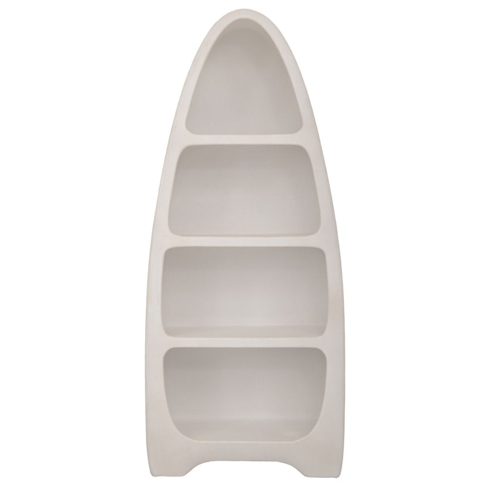 ΛΕΥΚΗ MDF ΡΑΦΙΕΡΑ ΜΕ ΚΩΝΙΚΟ ΣΧΗΜΑ 80Χ36Χ190ΕΚ