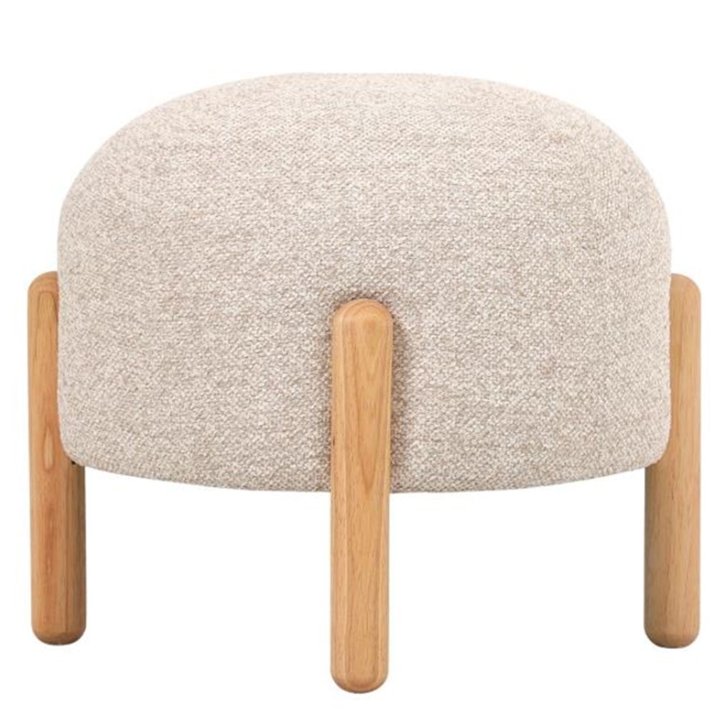 ΣΚΑΜΠΟ ΣΤΡΟΓΓΥΛΟ ΜΕ ΚΡΕΜ ΜΠΟΥΚΛΕ ΥΦΑΣΜΑ AND ΚΑΦΕ ΞΥΛΙΝΑ ΠΟΔΙΑ 45Χ45Χ36ΕΚ