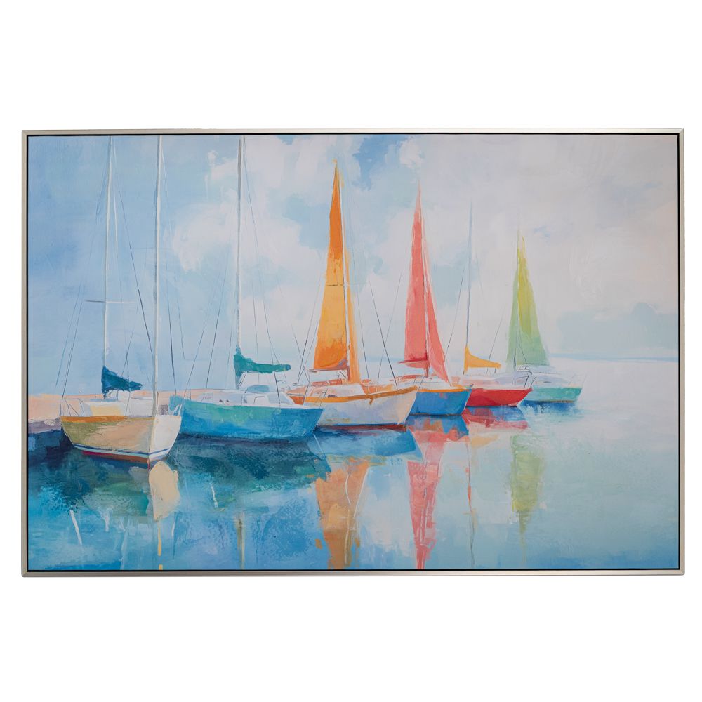 BOATS ΠΙΝΑΚΑΣ ΤΥΠΩΜΕΝΟΣ ΣΕ ΚΑΜΒΑ ΜΕ ΜΑΥΡΗ ΑΣΗΜΙ ΚΟΡΝΙΖΑ 120Χ80ΕΚ