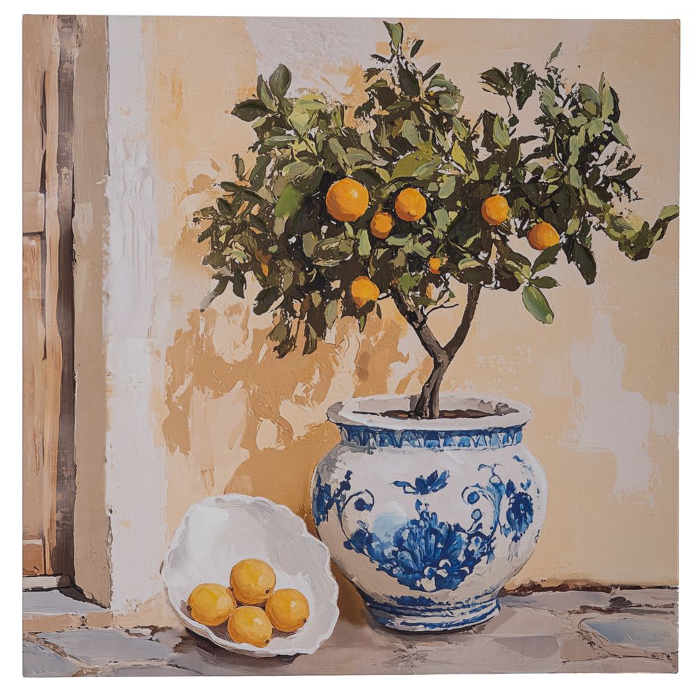 PLANT ΠΙΝΑΚΑΣ ΣΕ ΤΥΠΩΜΕΝΟ ΚΑΜΒΑ 60Χ60ΕΚ ΛΕΜΟΝΙΑ