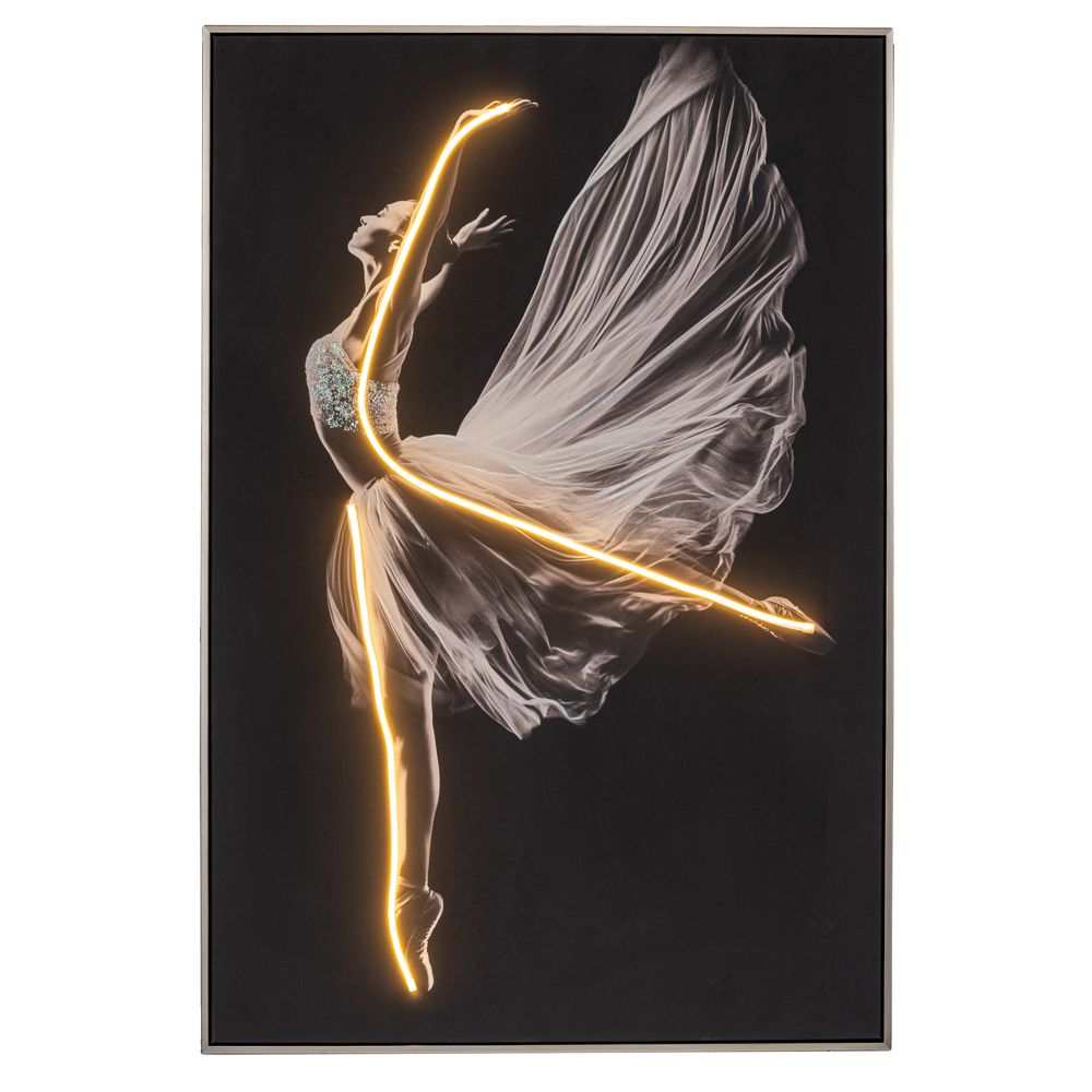 ΠΙΝΑΚΑΣ ΜΠΑΛΑΡΙΝΑ WITH LED LIGHT ΜΕ ΑΣΗΜΙ ΚΟΡΝΙΖΑ ΣΕ ΤΥΠΩΜΕΝΟ ΚΑΜΒΑ 80Χ120ΕΚ