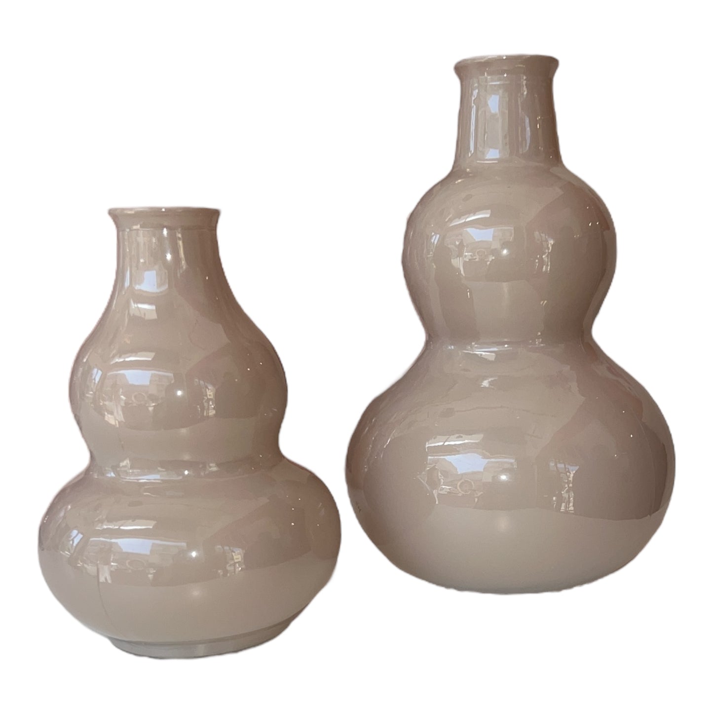 Βαζάκι Μπεζ Γυάλινο 9x9x13cm  GE-12502355C