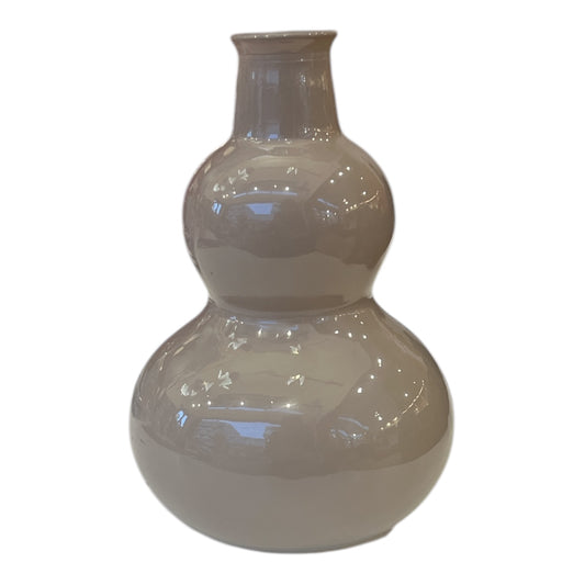 Βαζάκι Μπεζ Γυάλινο 11.5x11.5x17cm  GE-12502356C