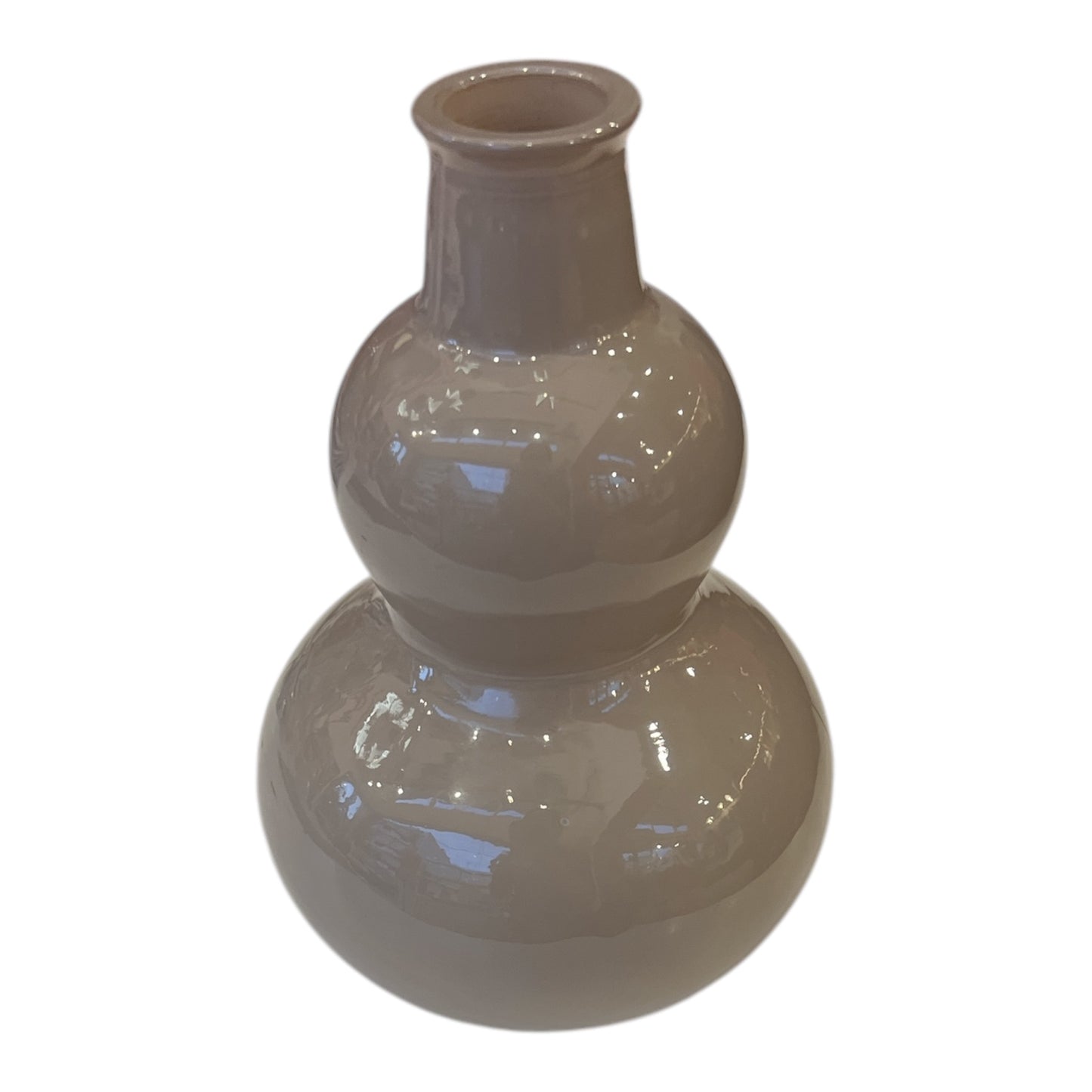 Βαζάκι Μπεζ Γυάλινο 11.5x11.5x17cm  GE-12502356C